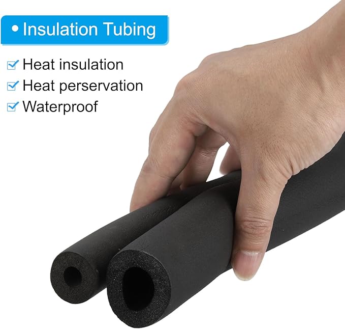 PATIKIL 2"(51mm) ID x 6Ft Pipe Insulation Foam Tube, 2Pcs Pipe Cover Wrap Roll Bar Padding Tubing for Handle Grip HVAC Outdoor Air Conditioner Units