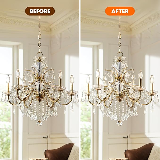 Chandelier Cleaner Drip Dry Spray No Wipe, Spray Away Dust Remover for Crystal Shiny, Glass, Figurines & Fine Collectibles, Shines Bright, Spotless & Streak-Free - 16.91 Fl Oz