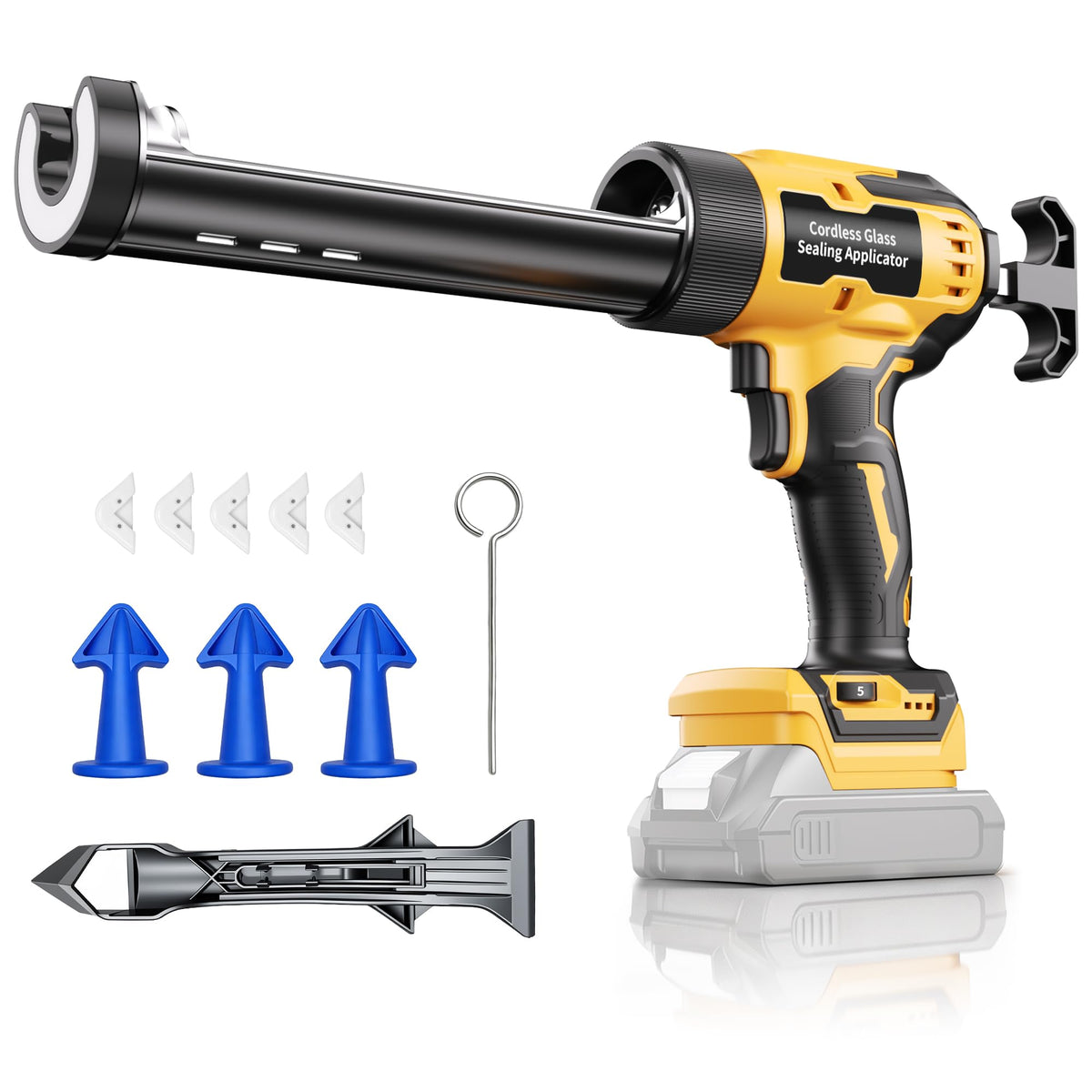 Electric Caulking Gun Compatible with Dewalt 20V Max | Home Repair - Image 1