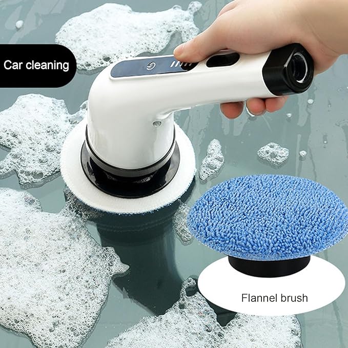 Electric Spin Scrubber, Cordless Cleaning Brush with 9 Replaceable Brush Heads and Extension Handle, Bathroom Scrubber for Bathtub, Tile, Floor,Kitchen, Car, Depisutarg4vgqcxnh