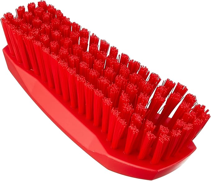 Vikan 38904 Brush,Scrub,Stiff,8",PP/PBT,Red