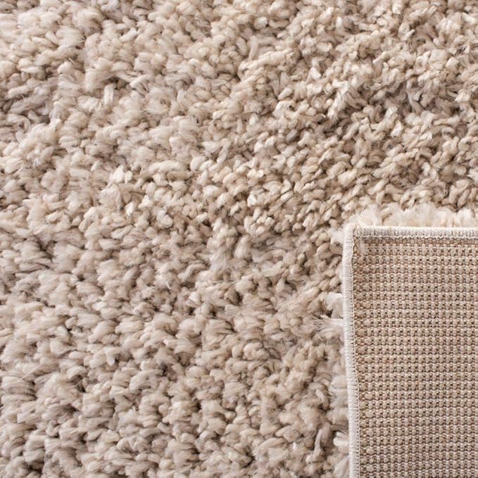 SAFAVIEH August Shag Collection Runner Rug - 2' x 9', Beige, Solid Design, Non-Shedding & Easy Care, 1.5-inch Thick Ideal for High Traffic Areas in Living Room, Bedroom (AUG200D)
