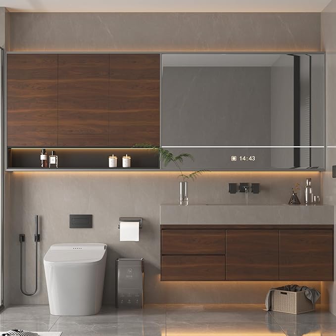 BOMENG Walnut Wood Contact Paper 32x354 inch Dark Brown Wood Wallpaper Peel and Stick Waterproof Removable Faux Wood Grain Vinyl Wrap Vintage Countertop Paper for Drawer Liner Cabinets Walls Desk