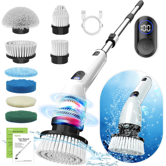 Electric Spin Scrubber,8 Replaceable Brush Heads for Home - Image 1
