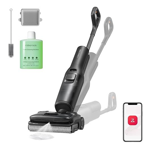 roborock F25 ACE Pro Foam Wet Dry Vacuum Cleaner, Cordless Vacuum Mop, 25000Pa Foam Spray Mop, 203°F Self-Cleaning Hard Floor Cleaner Machine for Tile Hardwood Floor Gentle Cleaning, 180° Lie Flat