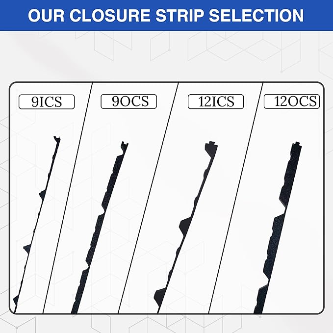 Duco USA-Made R Panel Foam Closure Strips - 20 Pack of 3ft Black Corrugated Roof Foam Strips for Metal Roof Insulations - Weatherproof Insulation Seal Blocks Moisture, Gaps, Noise & Dust