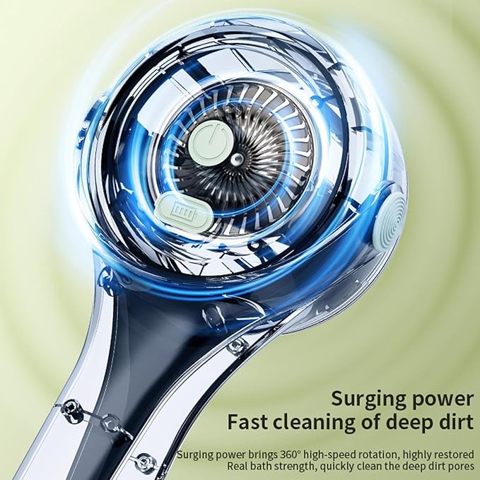 Electric Shower Brush,Electric Bath Cleaning Scrubber - Cordless Body Cleaning Brush,for Shower Bathroom Toilet Hotel Home Family Spa