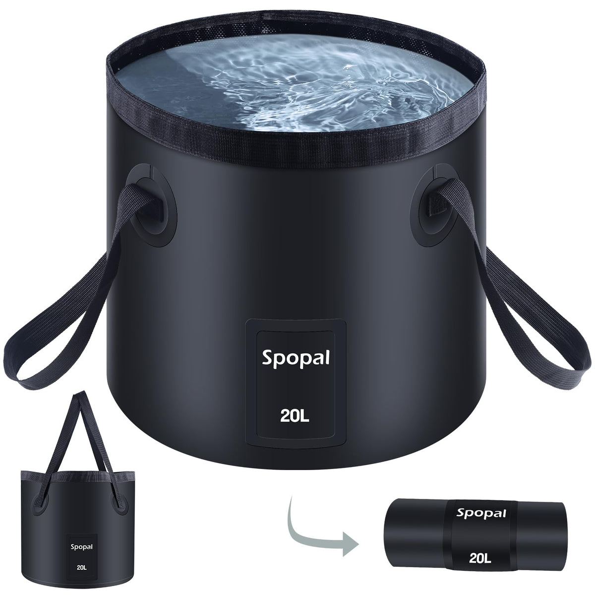 Collapsible Bucket with Handle 20L, Waterproof - Image 1