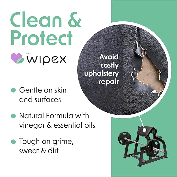 Wipex Wipe Dispenser Refill Bundle - 2800 Count Large 8x12 Gym Wipes for Equipment, Lemongrass & Eucalyptus Scent with Black Stainless Steel Floor Dispenser & Trashcan, Ideal for Fitness Centers
