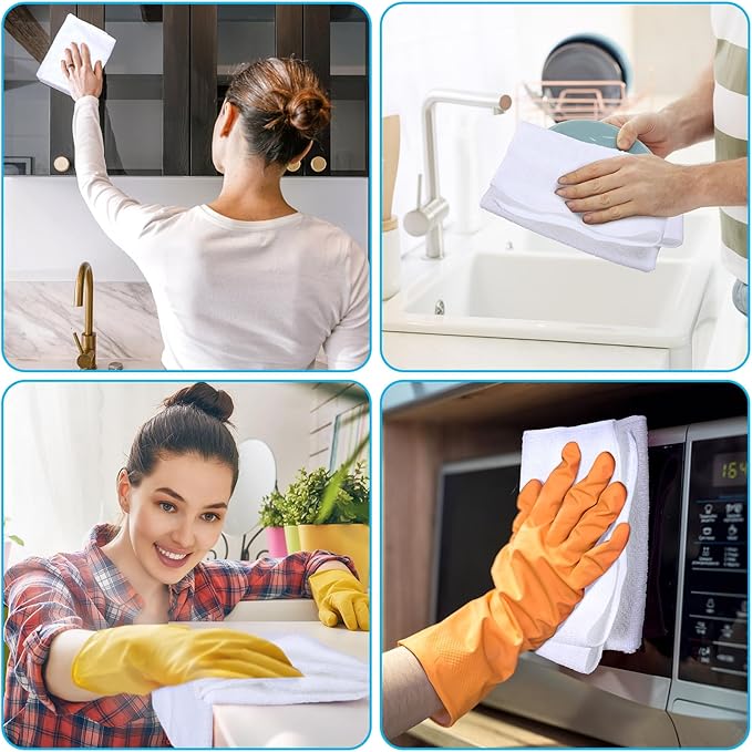 Patelai Sublimation Dishtowel Absorbent Multi Purpose Kitchen Dish Towels Blank DIY Dishcloth Bathroom Towel for Fall Christmas Kitchen Home Decor,16 x 24 Inch(16 Pieces)