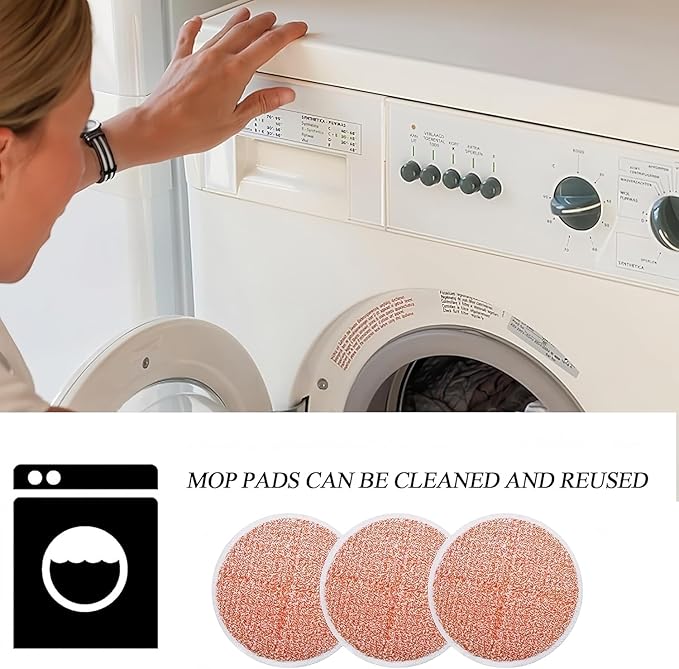 Replacement Pads for Bissell Spin Wave Mop: 16 Pads for Bissell Spin Wave/Crosswave,Expert/Pet/Cordless Hard Floor,2124 20393 2039a 20399 2039w 23159 23157 Spin Mop Cleaner Scrub (16-Orange)