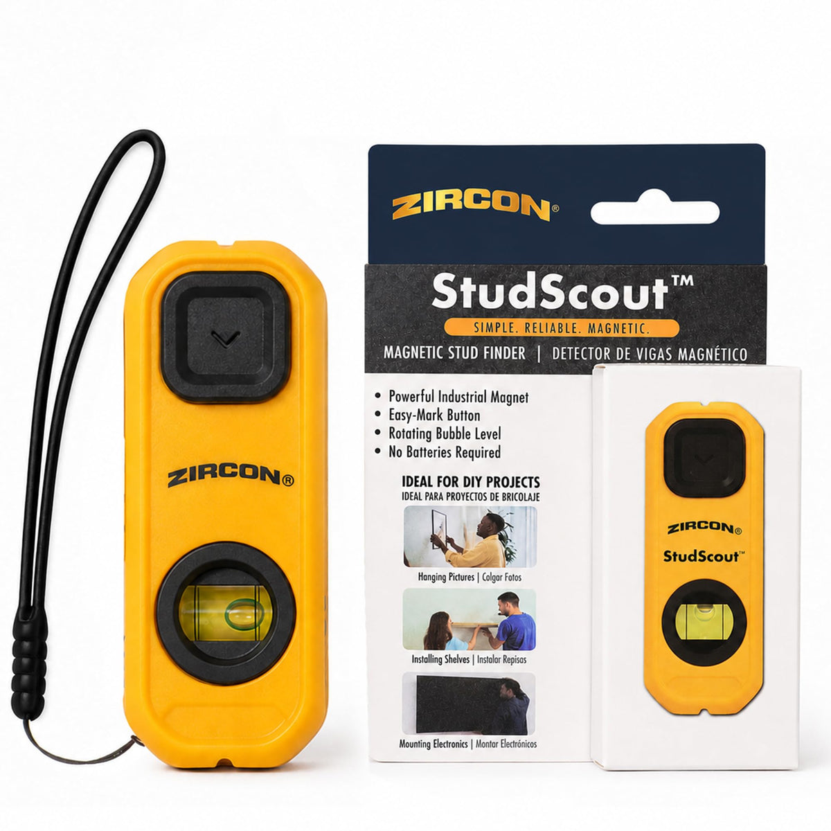 Zircon® StudScout™ Magnetic Stud Finder with Level & Marker - Image 1