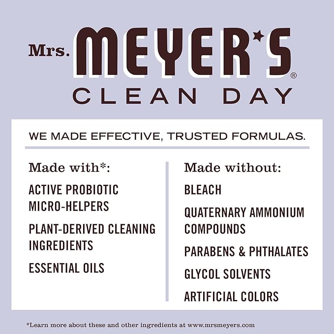 MRS. MEYER'S CLEAN DAY Probiotic Multi-Surface Spray, Made with Essential Oils and Other Thoughtfully Chosen Ingredients Lavender, 16 Fl Oz