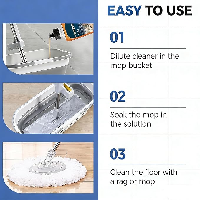5-in-1 Hardwood Floor Cleaner, 2026 multi surface cleaner, 100 ml/3.38 oz Concentrated Multi Surface Cleaning Solution for Tile, Laminate and Wood, Streak-Free Shine for Kitchen and Bathroom (5pcs)