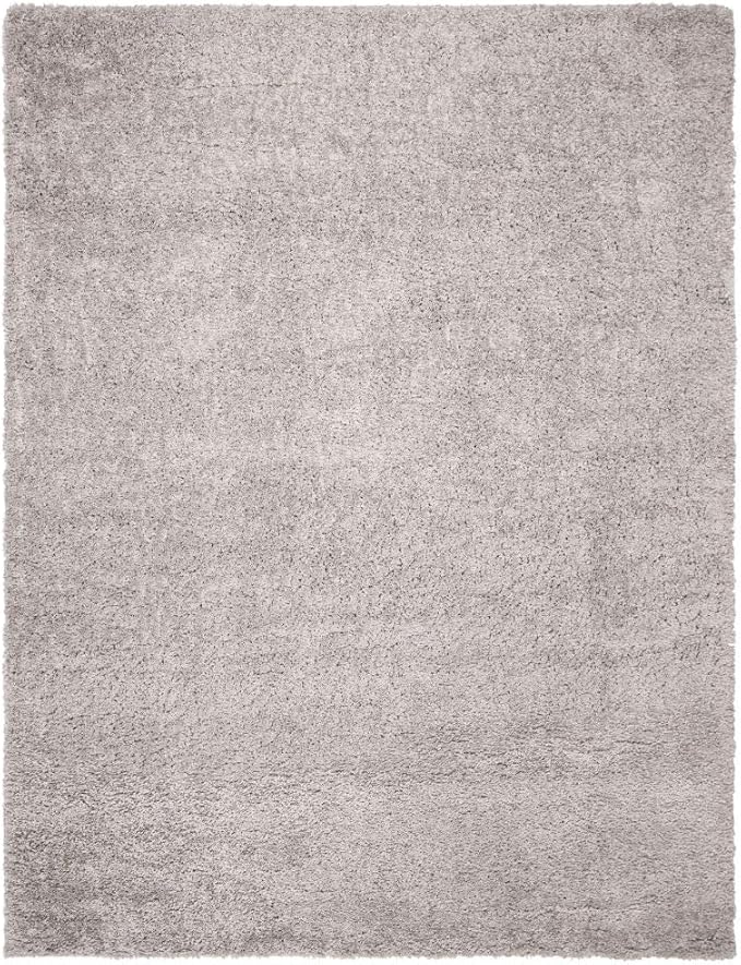 SAFAVIEH Fontana Shag Collection Area Rug - 10' x 14', Grey, Solid Design, Non-Shedding & Easy Care, 2-inch Thick Ideal for High Traffic Areas in Living Room, Bedroom (FNT800F)