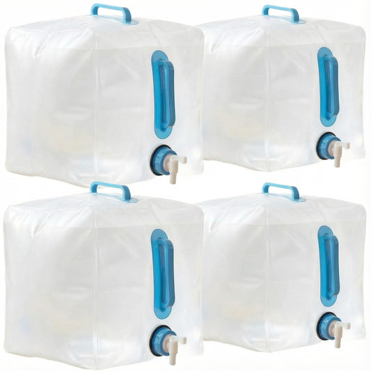 4 Pack 5.3Gal Collapsible Water Containers with Spigot - Image 1