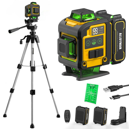 Alloyman Laser Level with Tripod, Laser Level 4× 360° Self - Image 1