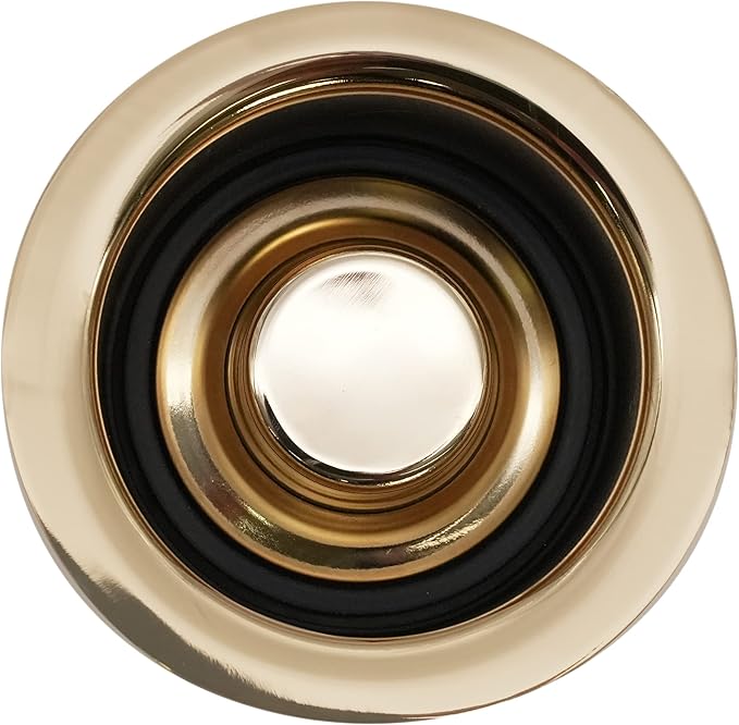 Westbrass D2155-01 Wing Nut Style Large Kitchen Basket Strainer with Waste Disposal Flange and Stopper, Polished Brass