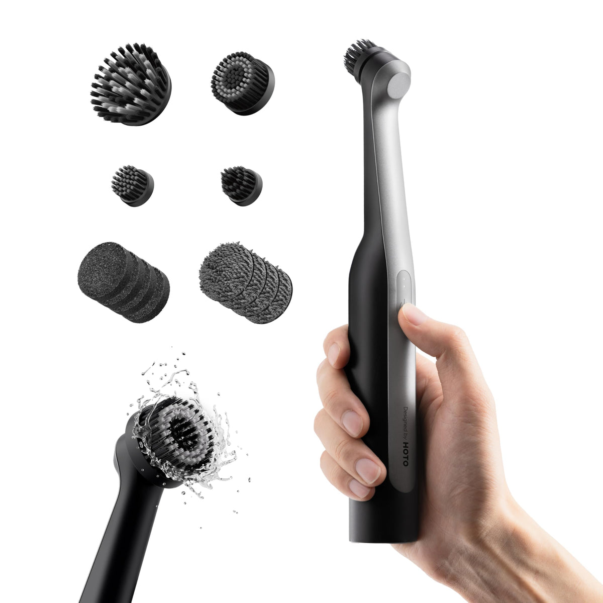 HOTO Wand™ Cordless Spin Scrubber, Electric Grout Brush - Image 1