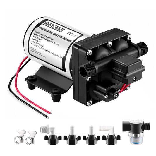 RV Water Pump 12 Volt DC 5.0GPM 55PSI Replacement | Kitchen Essentials - Image 1