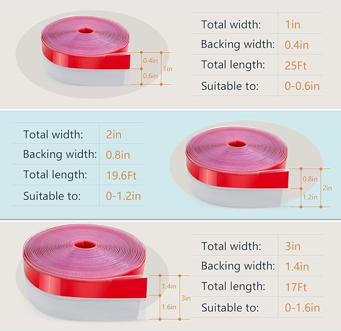 【2026 New Upgrade】 Wide Silicone Weather Stripping Door Seal with Strong Adhesive 3" x 17 ft, Draft Stopper for Garage, Shower & Sliding Doors - Gap & Under Door Protection, Transparent