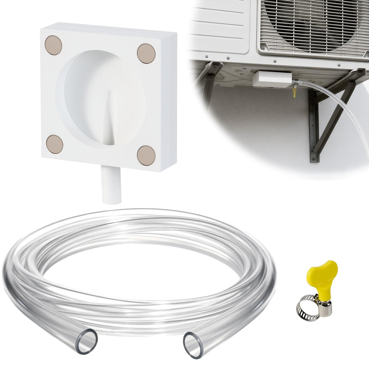 NNG Magnetic Window AC Drain Kit with 12 ft Clear Hose | Hand Tools - Image 1