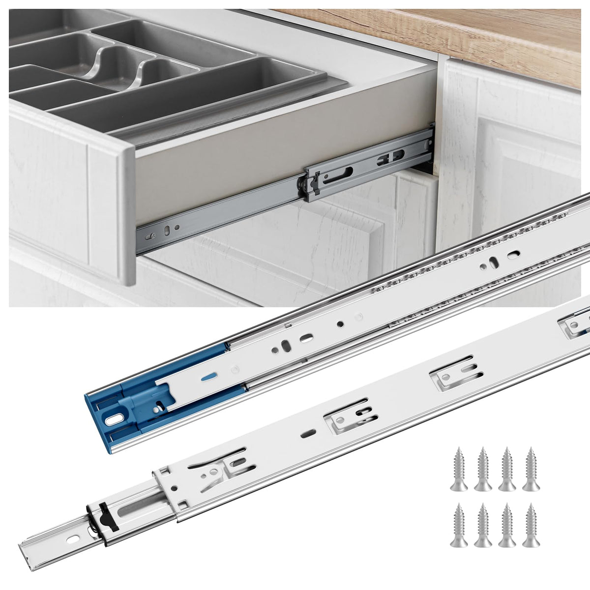 Goldenwarm 5 Pair 12 Inch Soft Close Drawer Slides - Image 1