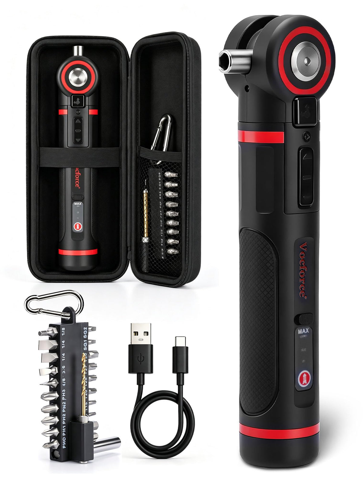 Electric Screwdriver with Pivoting Head 3-Positions | Hand Tools - Image 1