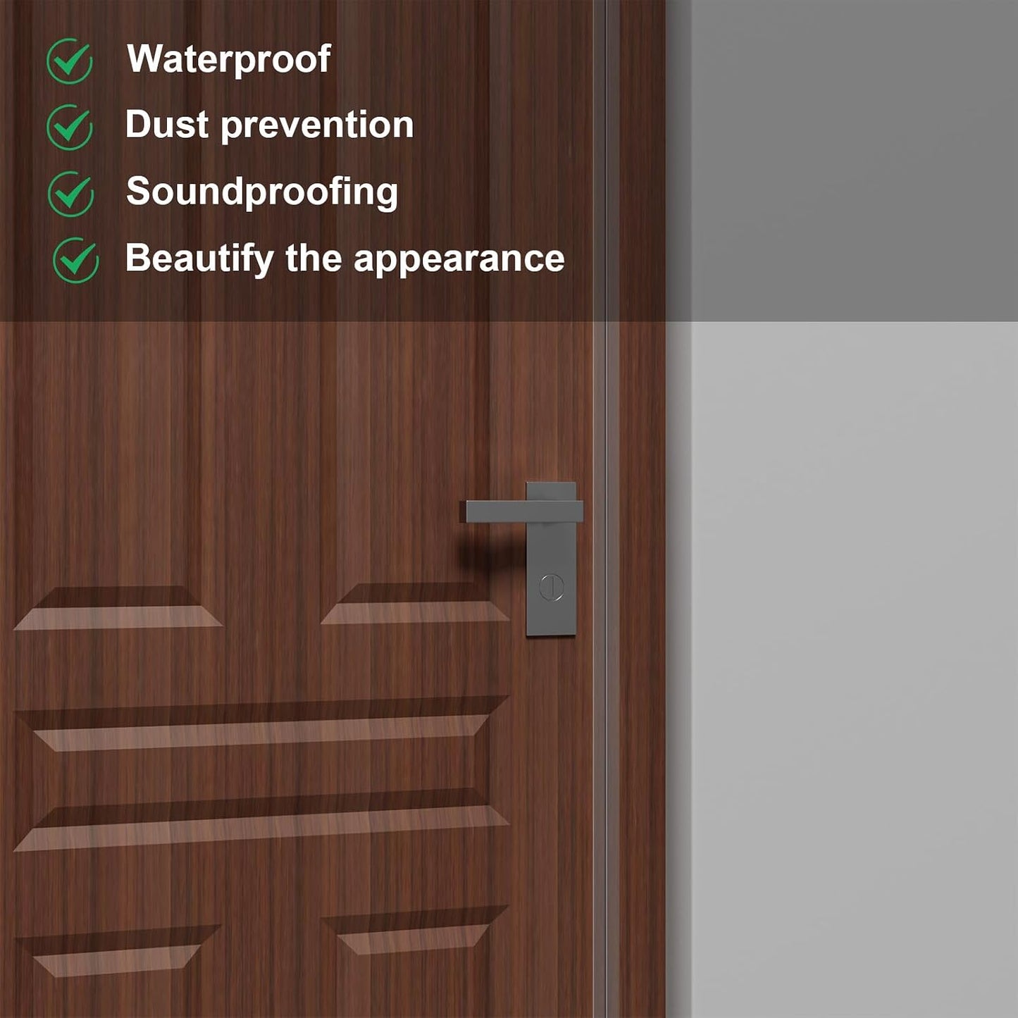 Weather Stripping Door Seal Strip 20 Ft — Clear Silicone Gap Blocker for Doors, Windows & Showers