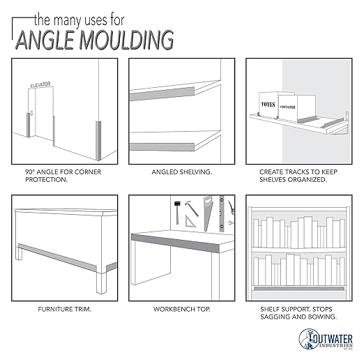 Outwater Plastics 520-CL 1/2 Inch X 1/2 Inch X 3/64 (.047) Inch Thick Clear Butyrate Clear Plastic Even Leg Angle Moulding 72 Inch Lengths (Pack of 18 Pieces, 108 feet Total)