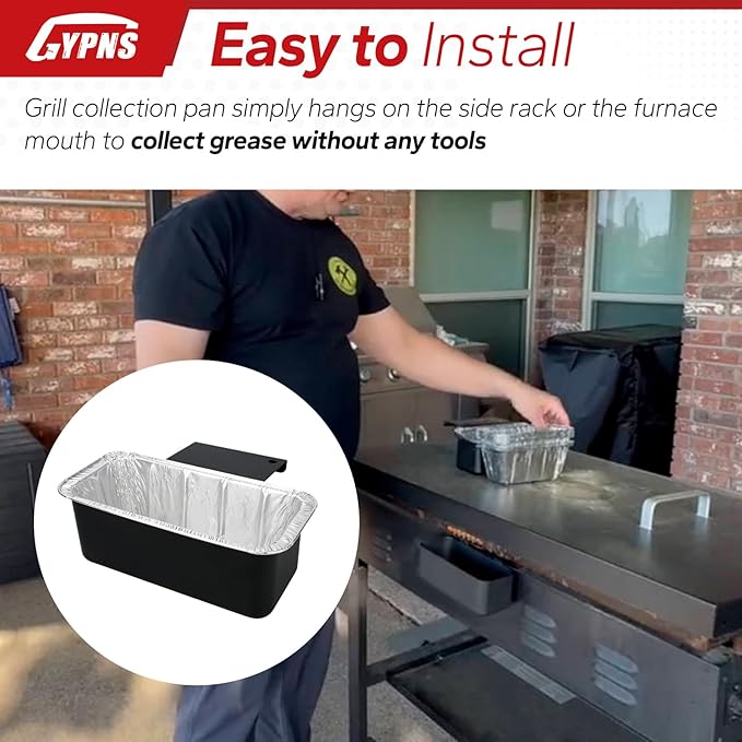 Grease Catcher with Cup Liners for Blackstone Accessories, Drip Pans Replacement Parts Compatible with Blackstone Griddles 28 & 36 Inch
