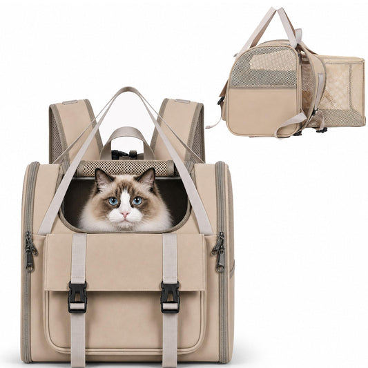 Cat Carrier Backpack, Expandable for Cats Up to 14lbs - Image 1