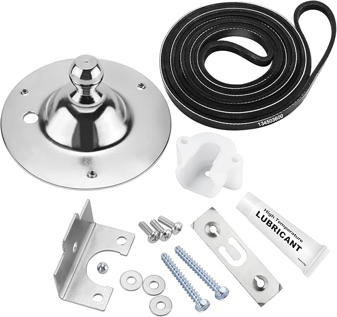 Upgraded 5303281153 Dryer Rear Drum Bearing & 134503600 Dryer Drum Belt Kit by Techecook - Compatible for Frigidaire Kenmore Dryers - Replaces PS459829 AP2142648 PS1148434 134163400