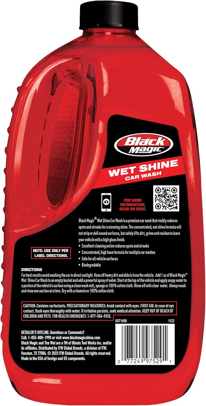Black Magic 120065 Wet Shine Car Wash, 64 oz. (Pack of 2)