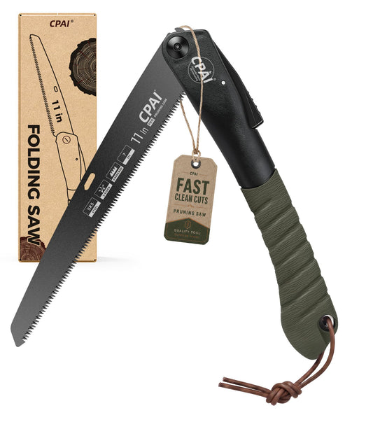 11in Folding Pruning Saw, Heavy Duty SK5 Hand Saw - Image 1