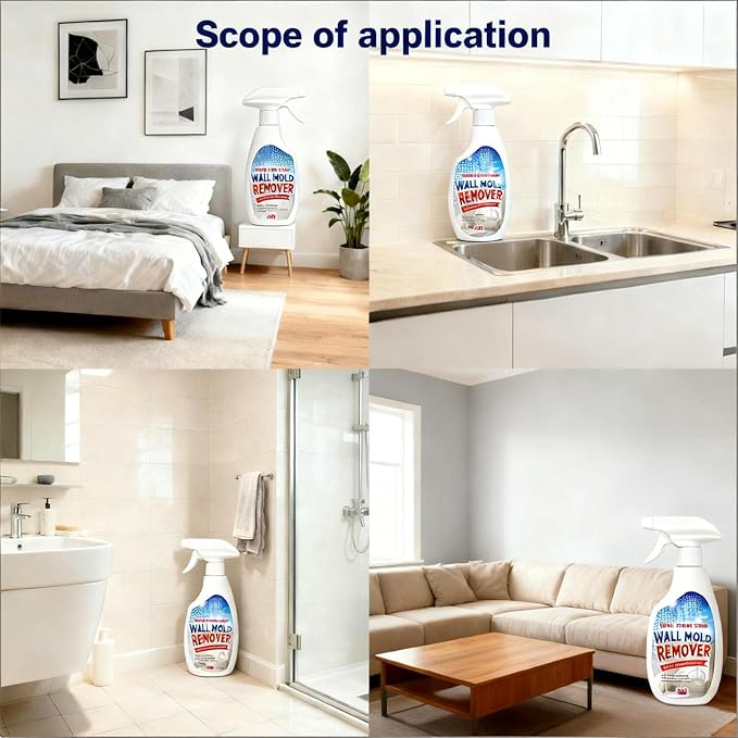 Highly Effective Removal Spray, Wall Cleaner for Painted Walls, Multi-Surface Cleaning Solution, Dust and Stain Remover for Wood, Tile, Fabric, Bathrooms, Kitchens (2Pcs)