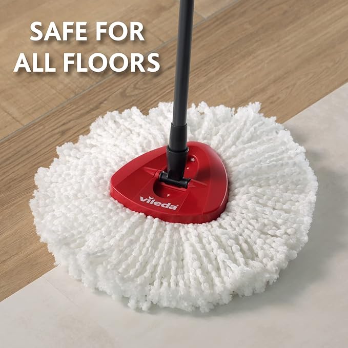 Vileda EasyWring and Clean Turbo Classic Microfibre Mop Refill Head, Pack of 2