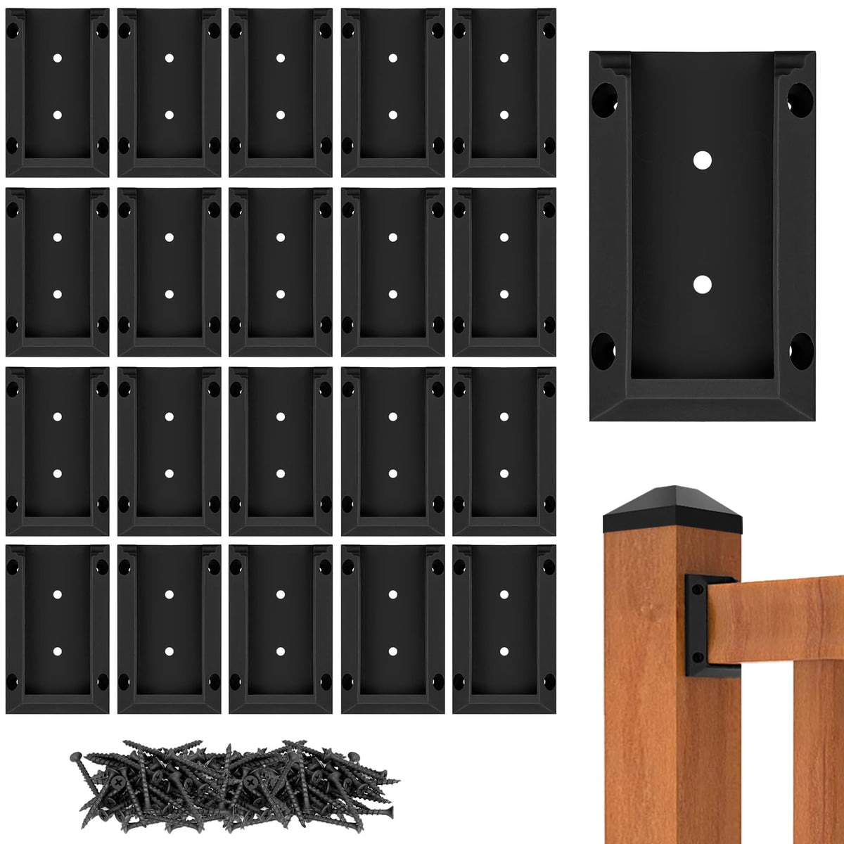 Eapele 20pcs Deck Railing Brackets Connectors for 2x4 - Image 1