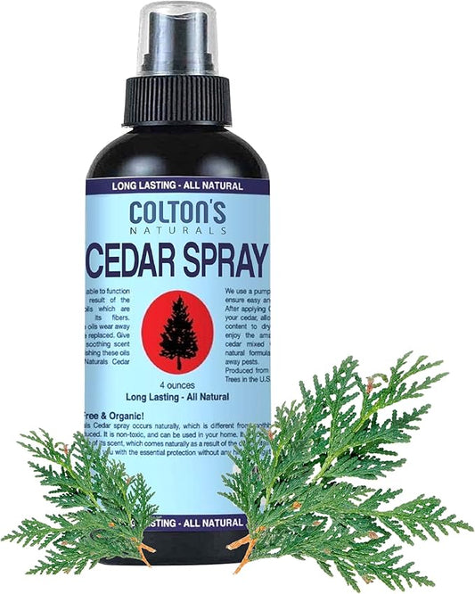 Colton's Naturals Cedar Spray – 4 ounce – With Lavender Extract – Non-Chemical Wood Protection – for Cedar Wood – Restores Scent 4oz Bottle – Closets & Drawers