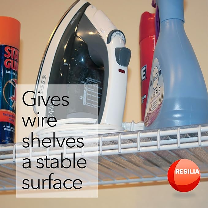 RESILIA Closet Shelf Liner for Wire Shelving – Pack of 1, 16" Wide x 48" Long Heavy Duty Waterproof Liners, Clear PVC Covers for Kitchen Pantry, Bathroom Closet, & Cabinet Storage, Made in The USA
