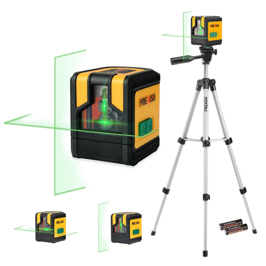 PREXISO Laser Level with Tripod, 100Ft Dual Modules Cross - Image 1