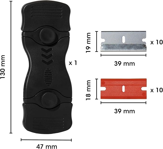 Mighty Melt Adhesive Remover Kit – 125ml Adhesive Remover and Multi-Surface Plastic Scraper Tool - For Cleaning Sticky Residue, Labels, Stickers & Sticky Tape from Windows, Ovens, Hobs & More