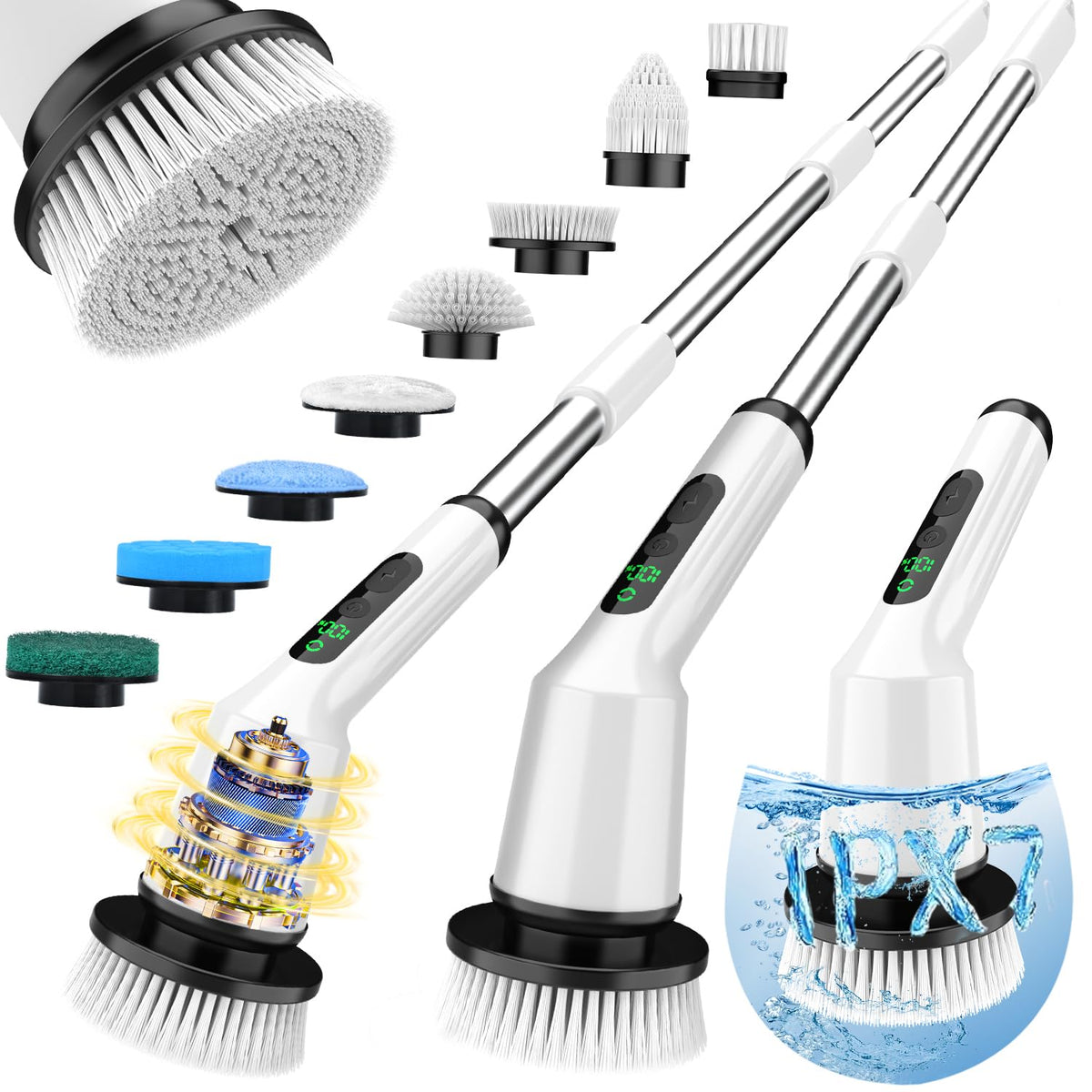 Electric Spin Scrubber for Bathroom, Shower Scrubber - Image 1