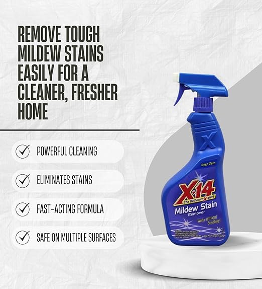 4x Malco X-14 Stain Remover 1 qt Bundle with Cleaning Gloves for Bathroom, Kitchen, and Hard Surface Stain Removal – Gift Set (5 Items)