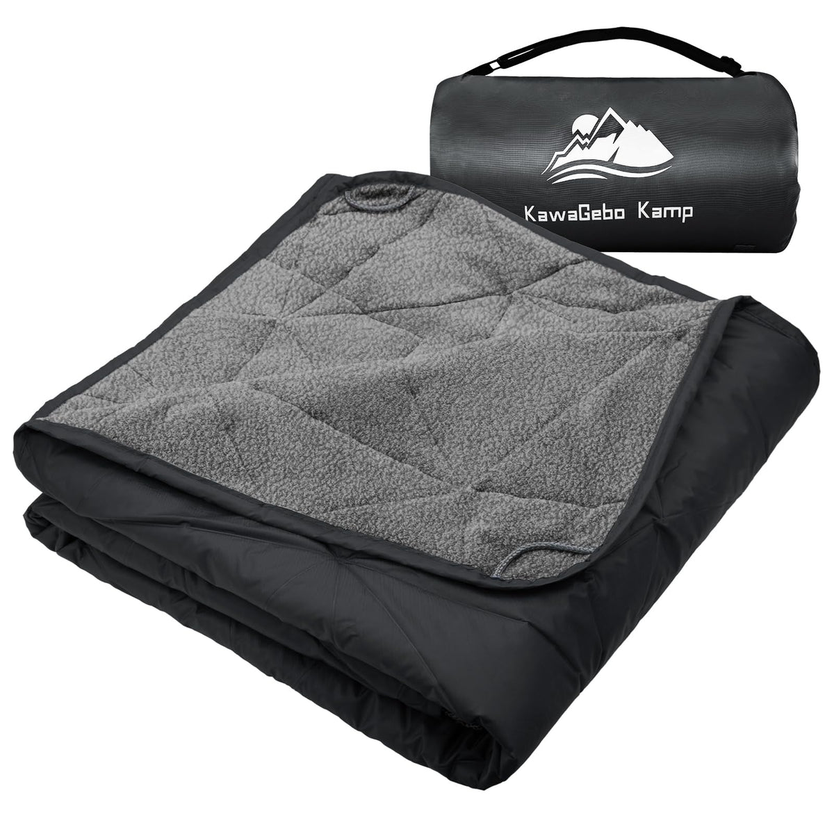 Large Waterproof Outdoor Blanket Thick Fleece 80" x 58" - Image 1