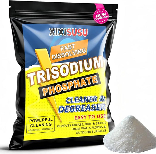 Trisodium Phosphate - 2 Pounds Strength & Heavy-Duty Cleaner & Degreaser for Walls, Floors & Outdoor Surfaces | Removes Grease, Dirt & Stains | Ideal for Home & Industrial Use (2 Pounds)