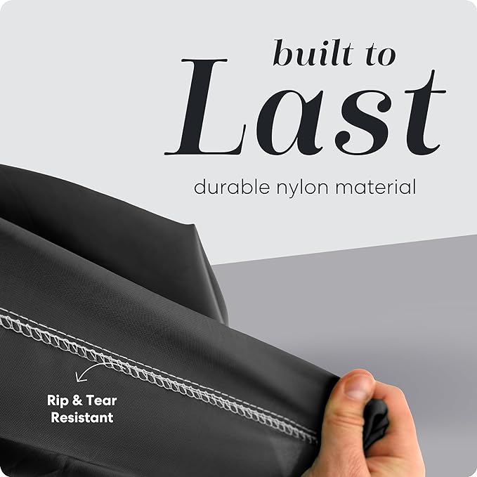 Nylon XL Laundry Bag - Locking Drawstring Closure, Machine Washable, These Large Bags Will Fit a Laundry Basket and Strong Enough to Carry up to Two Loads of Clothes (Black | 22" x 32")