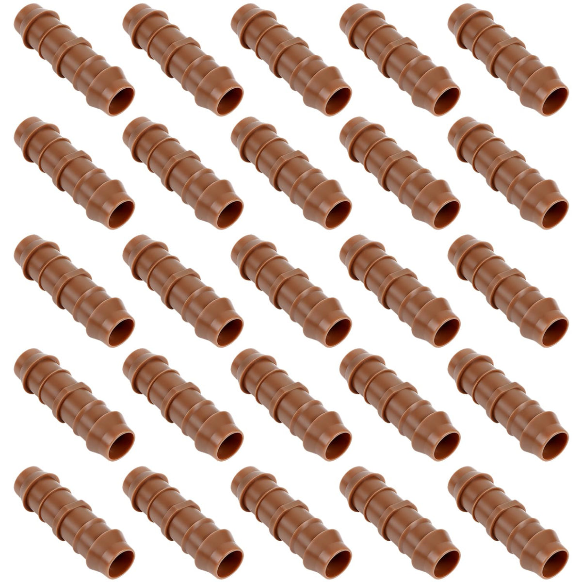 1/2" Drip Irrigation Barbed Coupling Fitting, 25 Pack Drip - Image 1