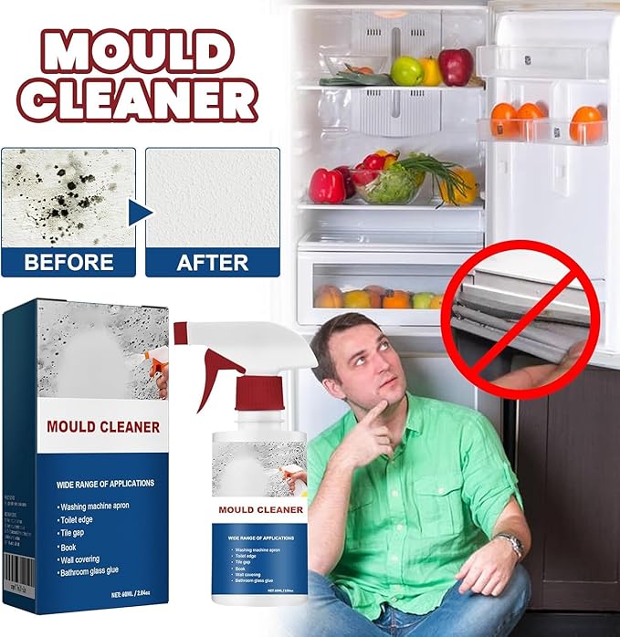 Mould Cleaner Spray Powerful Foam Cleaning Spray, Multi-Surface Fast-Acting Stain Remover for Kitchen, Bathroom, Wall and Tile Cleaning, No Scrubbing Required (3)