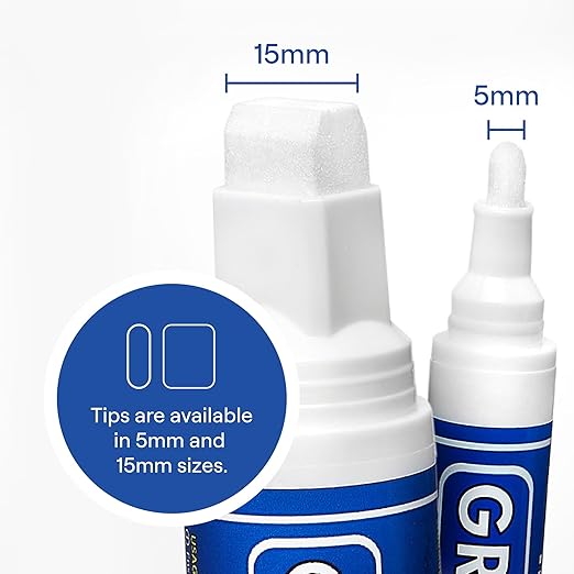 Grout Pen Tile Grout Paint Marker: Waterproof Tile Grout Paint Pen Colorant, Grout Shine Touch Up & Renew - Terracotta, Wide 15mm Tip (20mL)
